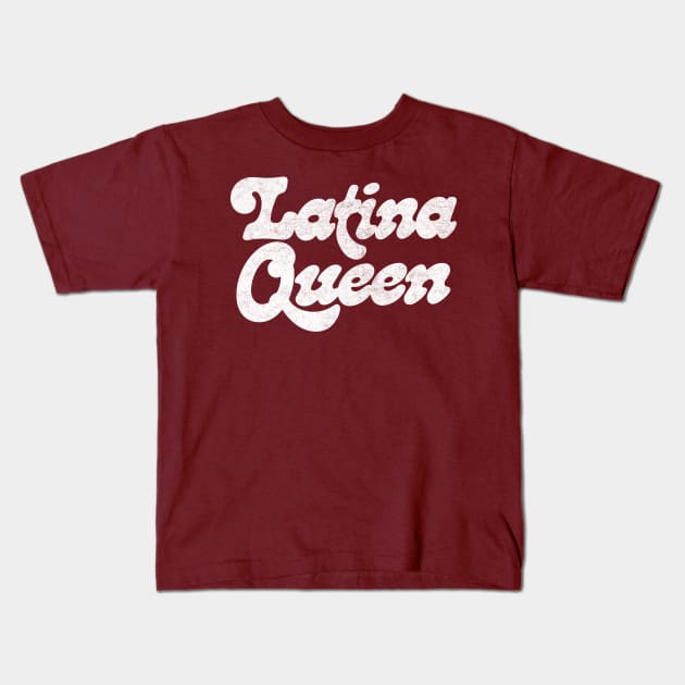 Latina Queen / Original Retro Style Design Kids T-Shirt by DankFutura